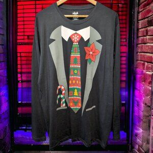Novelty X-Mas Suit and Tie Long Sleeve, X-Large